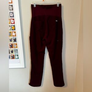 Figs maroon maternity scrubs